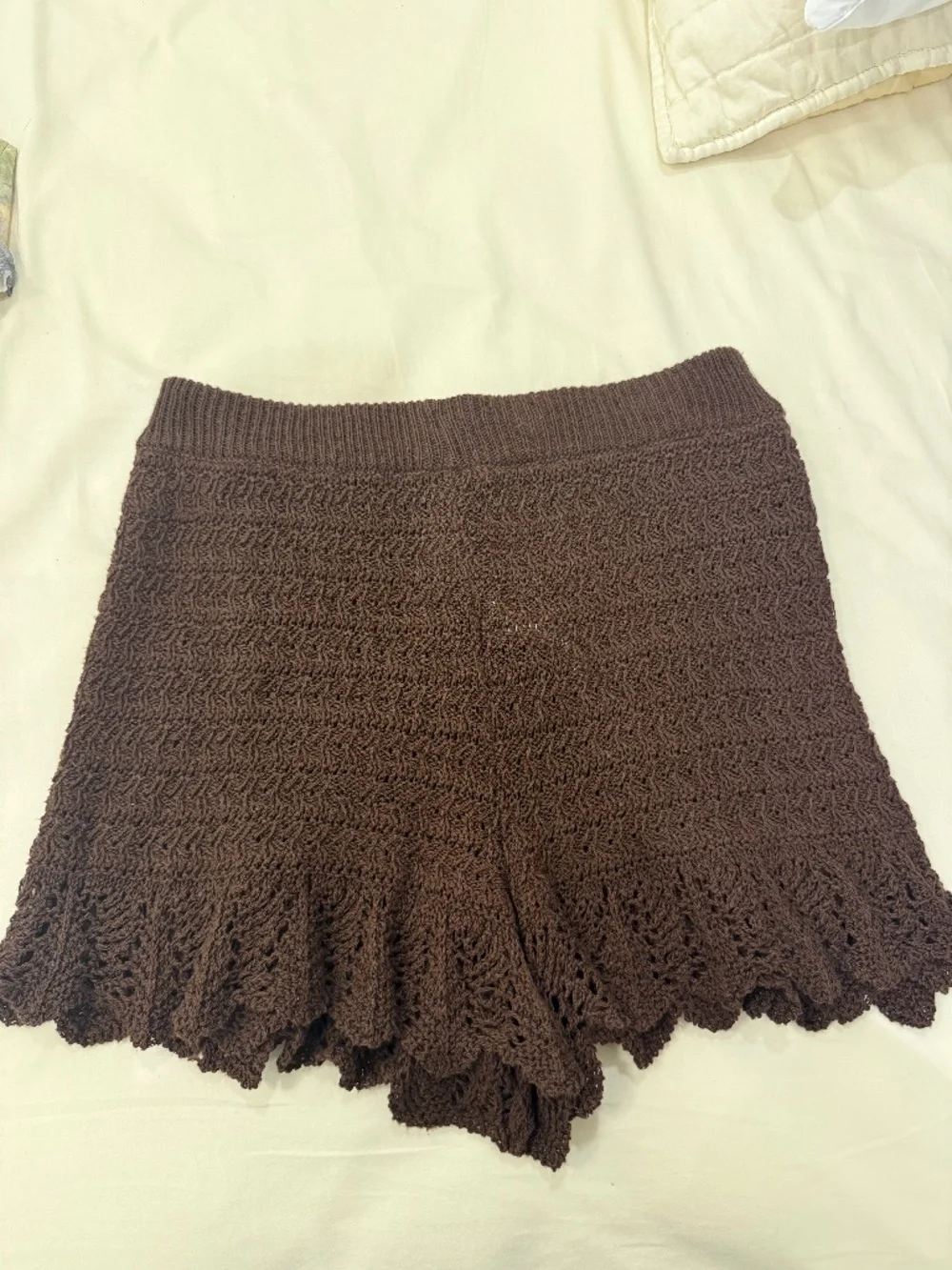 Free People Brown Crochet Skort